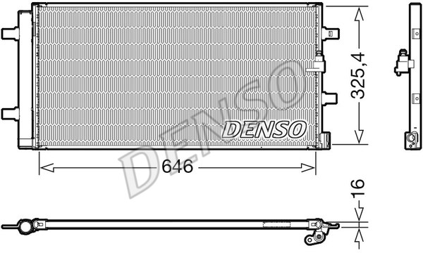 Condenser, air conditioning DENSO DCN02041