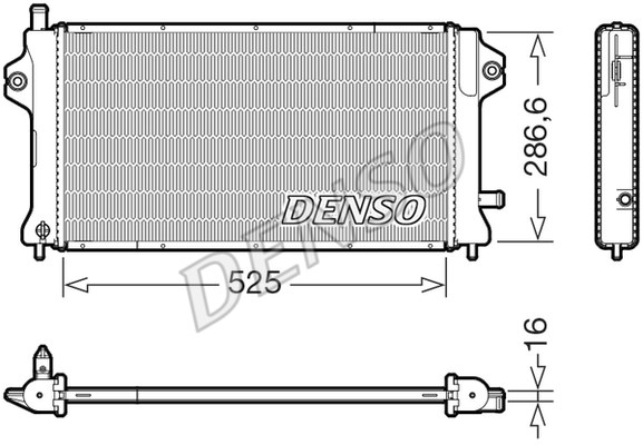 Radiator, engine cooling DENSO DRM46077