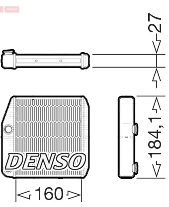 Heat Exchanger, interior heating DENSO DRR09076