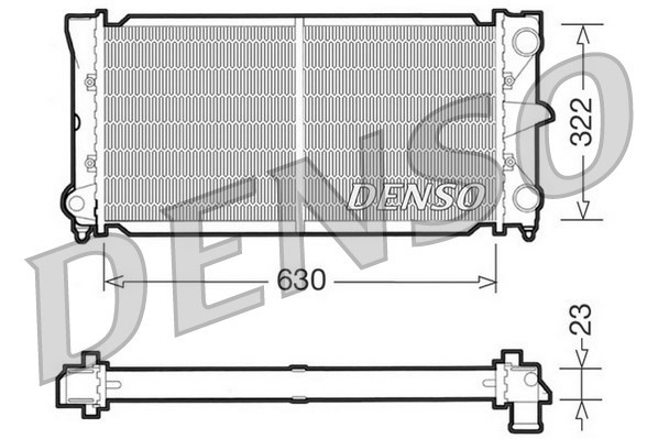 Radiator, engine cooling DENSO DRM32025