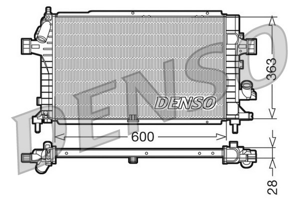 Radiator, engine cooling DENSO DRM20100