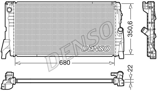 Radiator, engine cooling DENSO DRM05118
