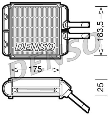 Heat Exchanger, interior heating DENSO DRR08001