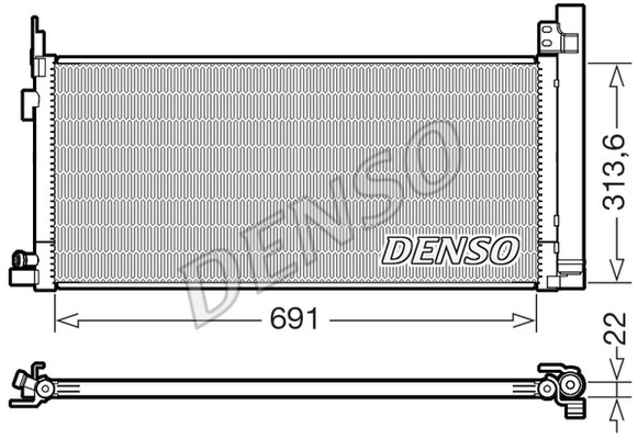 Condenser, air conditioning DENSO DCN50124