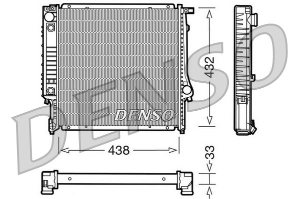 Radiator, engine cooling DENSO DRM05021