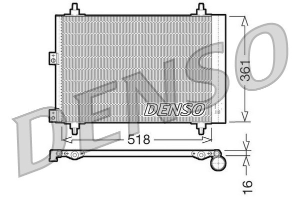 Condenser, air conditioning DENSO DCN07006