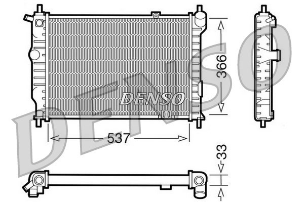 Radiator, engine cooling DENSO DRM20010