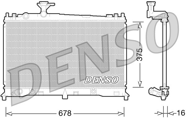 Radiator, engine cooling DENSO DRM44027