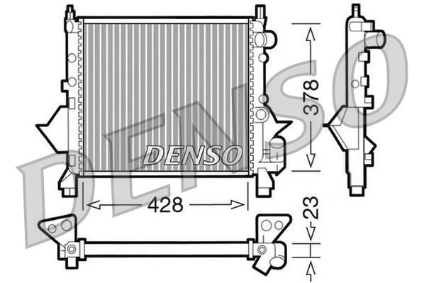 Radiator, engine cooling DENSO DRM23080
