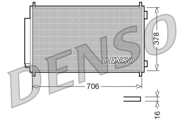 Condenser, air conditioning DENSO DCN40002