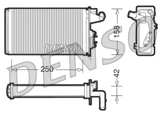 Heat Exchanger, interior heating DENSO DRR09010