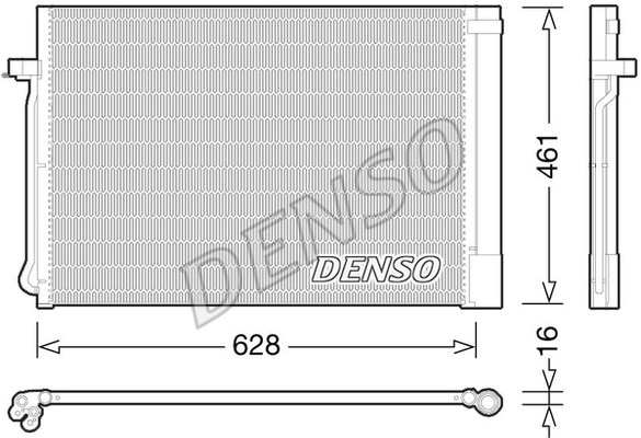 Condenser, air conditioning DENSO DCN05013
