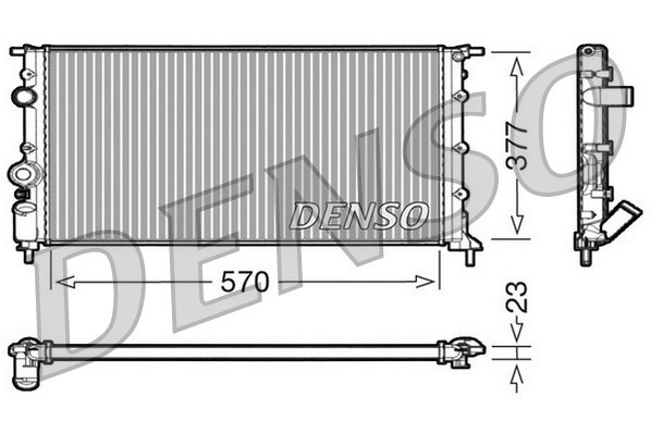Radiator, engine cooling DENSO DRM23054