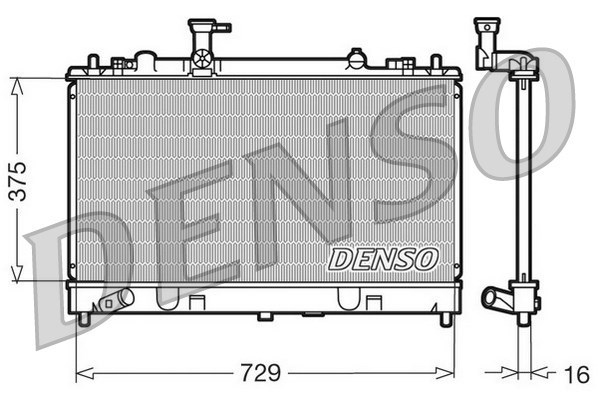 Radiator, engine cooling DENSO DRM44011