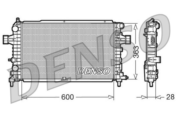 Radiator, engine cooling DENSO DRM20105