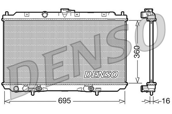 Radiator, engine cooling DENSO DRM46024