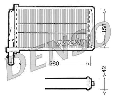 Heat Exchanger, interior heating DENSO DRR01001