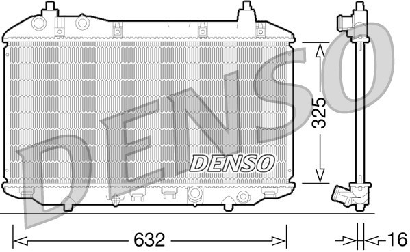 Radiator, engine cooling DENSO DRM40031