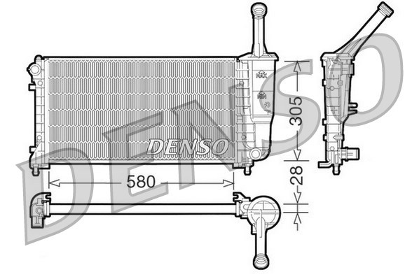 Radiator, engine cooling DENSO DRM09106