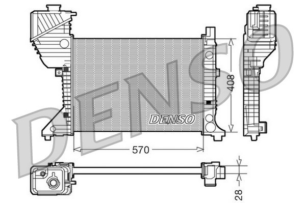 Radiator, engine cooling DENSO DRM17016