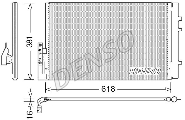 Condenser, air conditioning DENSO DCN05014