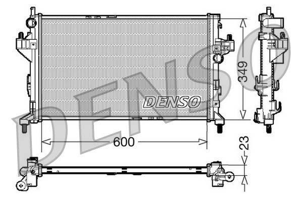 Radiator, engine cooling DENSO DRM20045