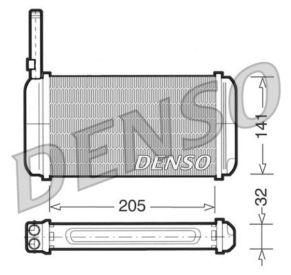 Heat Exchanger, interior heating DENSO DRR10002