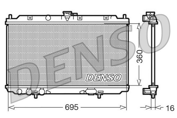 Radiator, engine cooling DENSO DRM46012