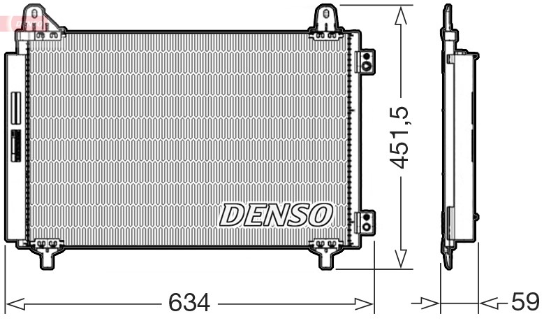 Condenser, air conditioning DENSO DCN21034