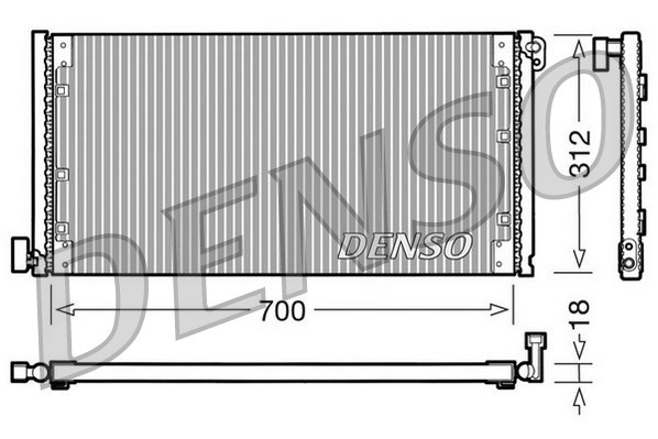 Condenser, air conditioning DENSO DCN12001