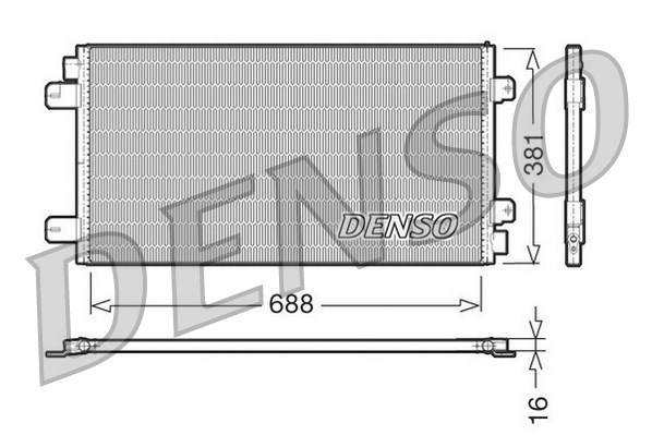 Condenser, air conditioning DENSO DCN23024