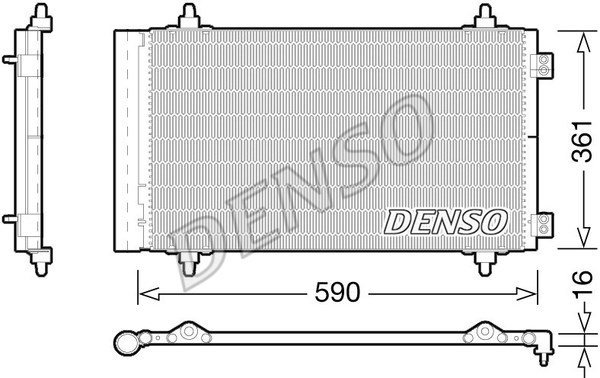 Condenser, air conditioning DENSO DCN21018