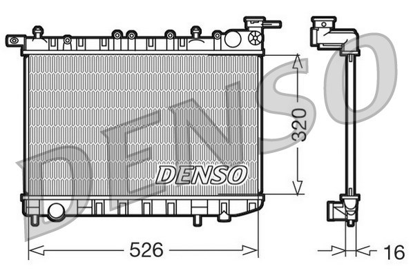 Radiator, engine cooling DENSO DRM46015