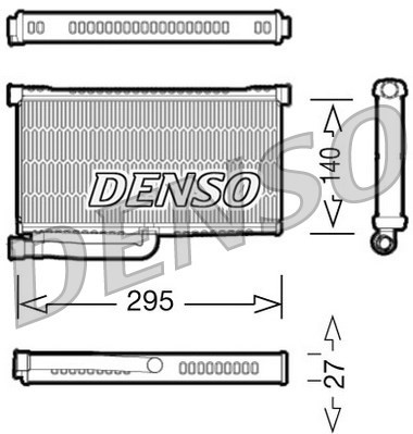 Heat Exchanger, interior heating DENSO DRR02004