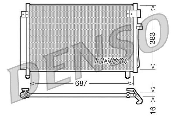 Condenser, air conditioning DENSO DCN36002
