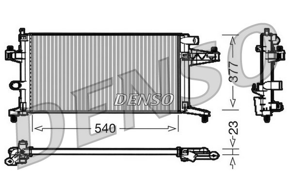Radiator, engine cooling DENSO DRM20038