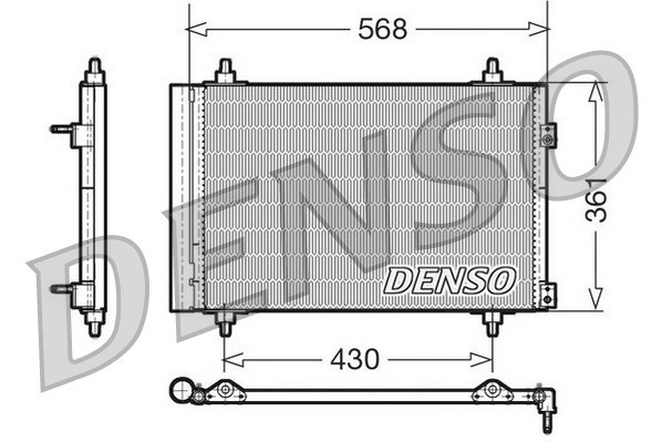 Condenser, air conditioning DENSO DCN07008