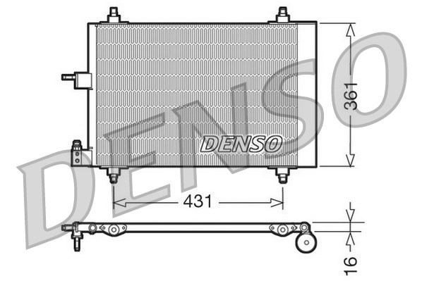 Condenser, air conditioning DENSO DCN07009