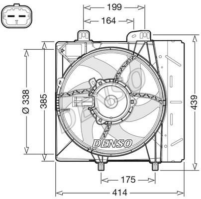 Fan, engine cooling DENSO DER07011