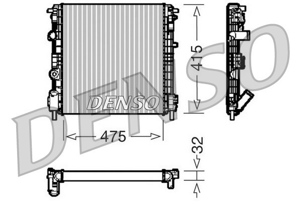 Radiator, engine cooling DENSO DRM23015