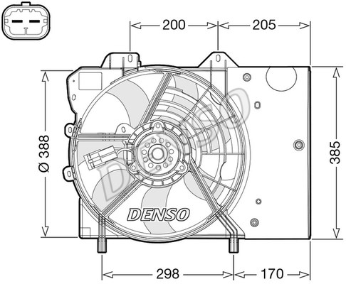 Fan, engine cooling DENSO DER21024