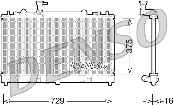 Radiator, engine cooling DENSO DRM44028