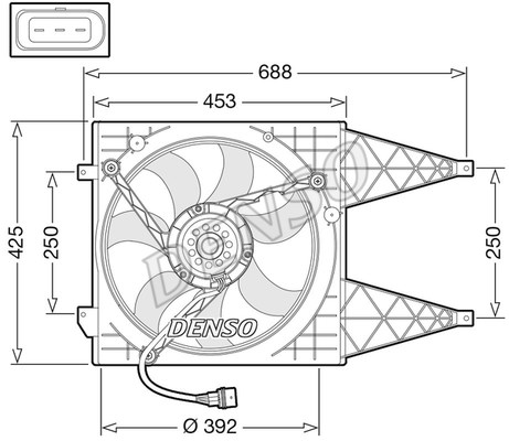 Fan, engine cooling DENSO DER32016