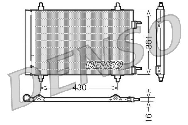 Condenser, air conditioning DENSO DCN07019