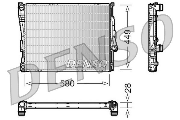 Radiator, engine cooling DENSO DRM05069