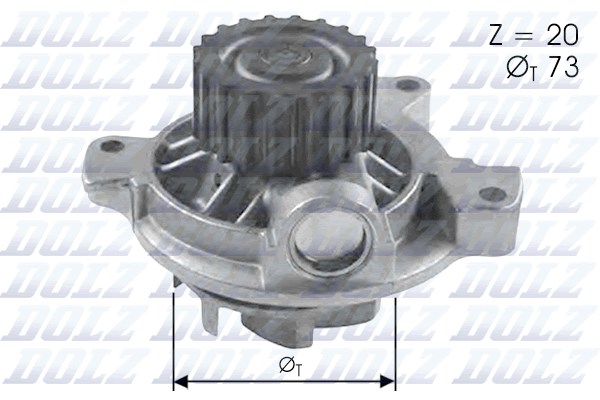 Water Pump, engine cooling DOLZ A280