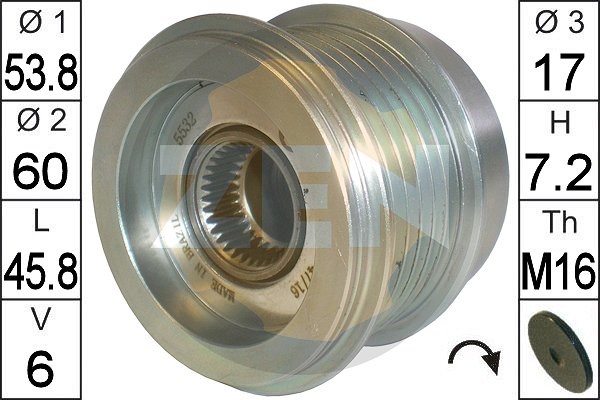 Alternator Freewheel Clutch ERA ZN5532