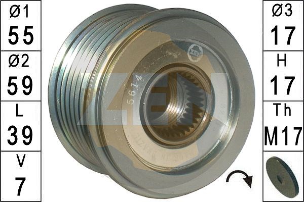 Alternator Freewheel Clutch ERA ZN5614