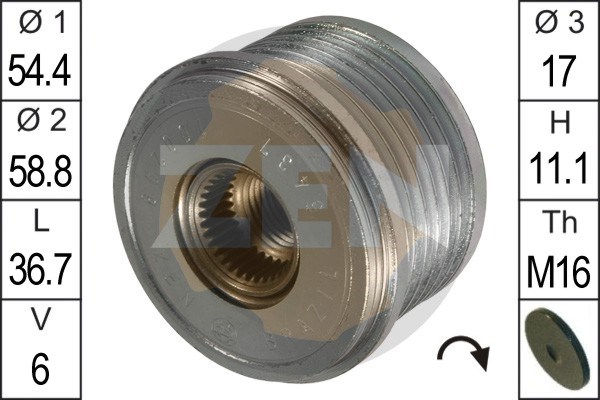 Alternator Freewheel Clutch ERA ZN5437