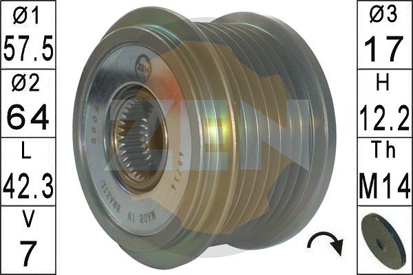 Alternator Freewheel Clutch ERA ZN5609